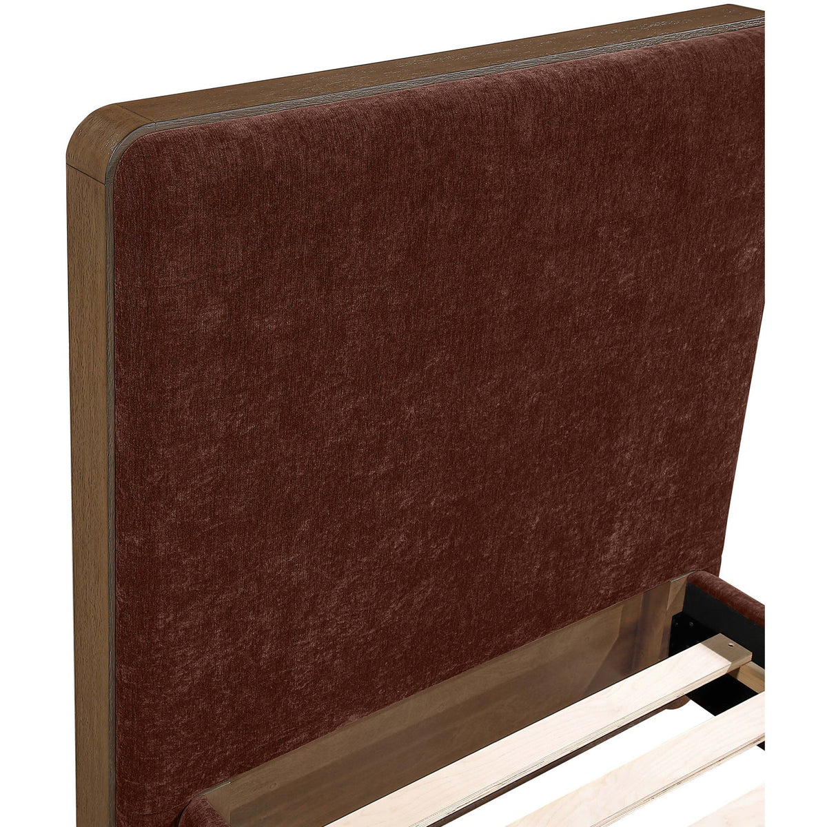 Dalton Burgundy Fabric Upholstered Bed