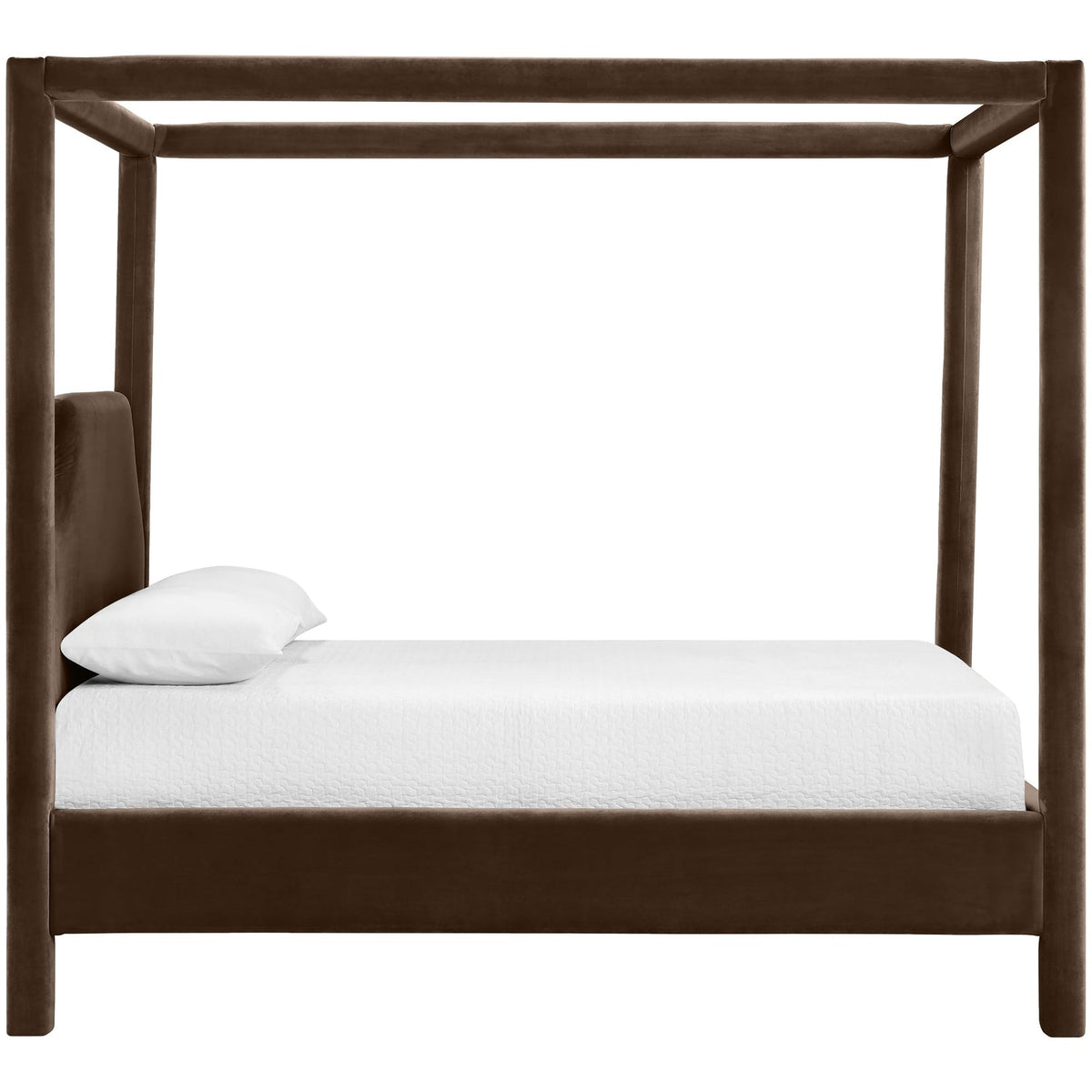 Dawson Brown Velvet Upholstered Bed