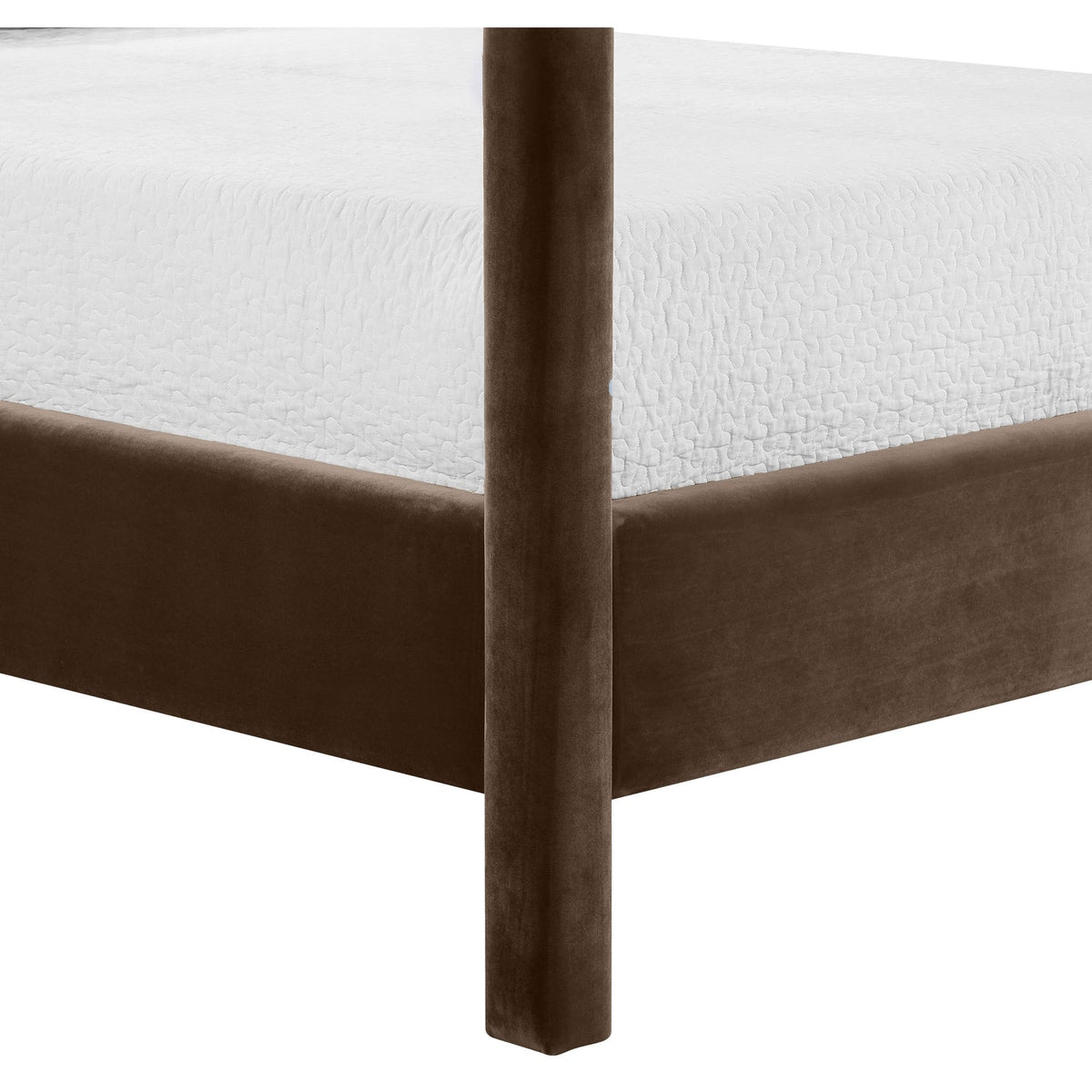 Dawson Brown Velvet Upholstered Bed