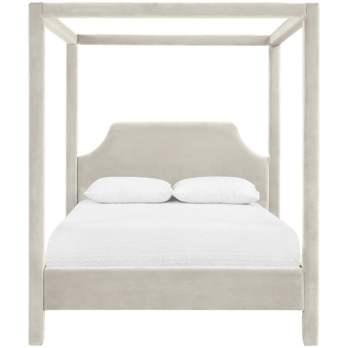 Dawson Cream Velvet Upholstered Bed
