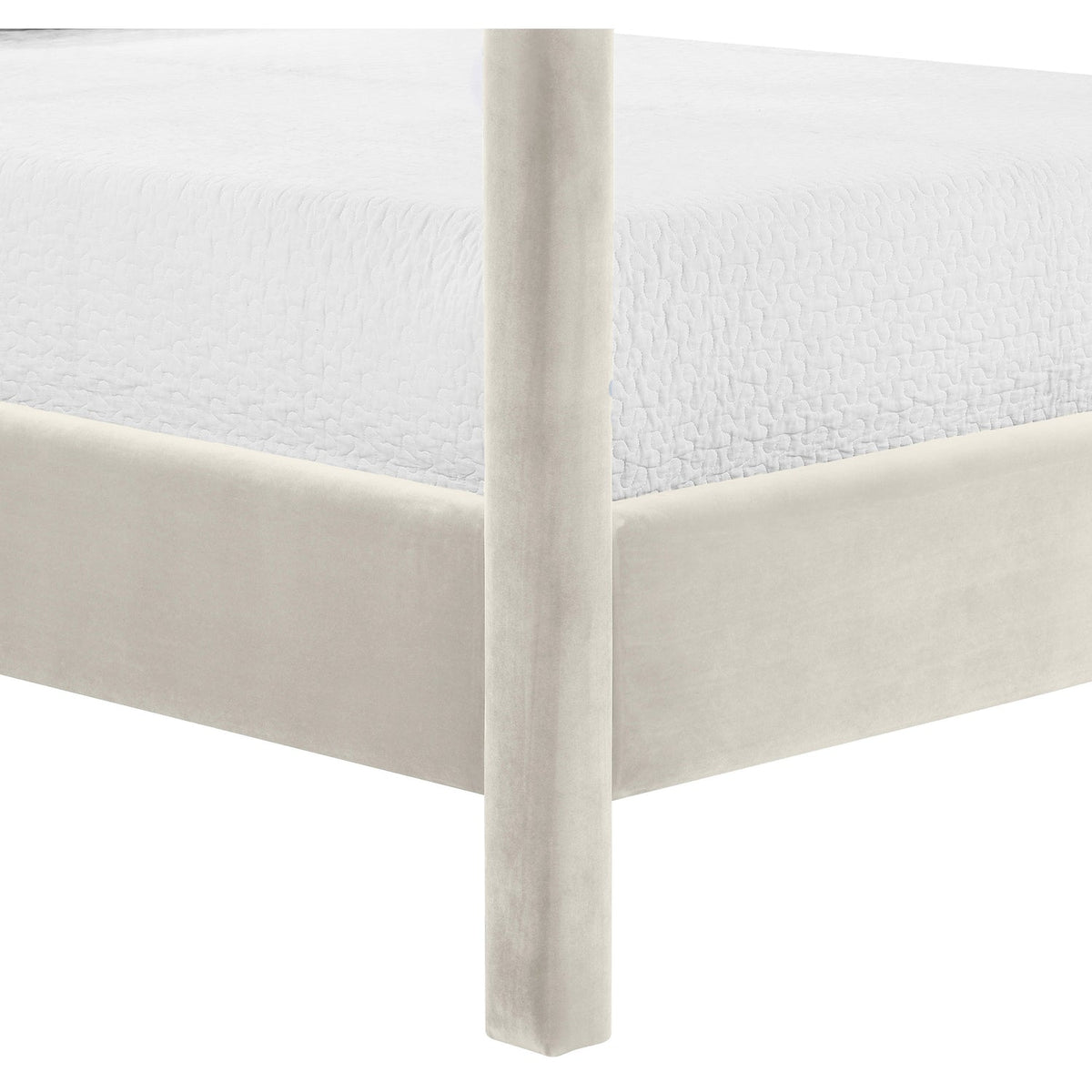 Dawson Cream Velvet Upholstered Bed