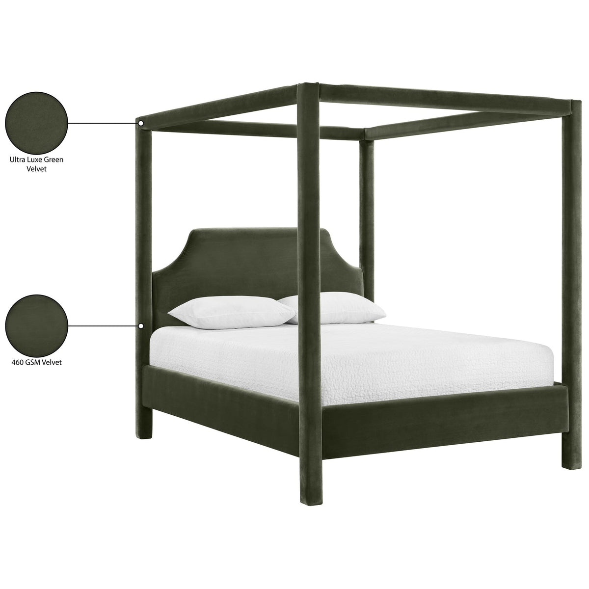 Dawson Green Velvet Upholstered Bed