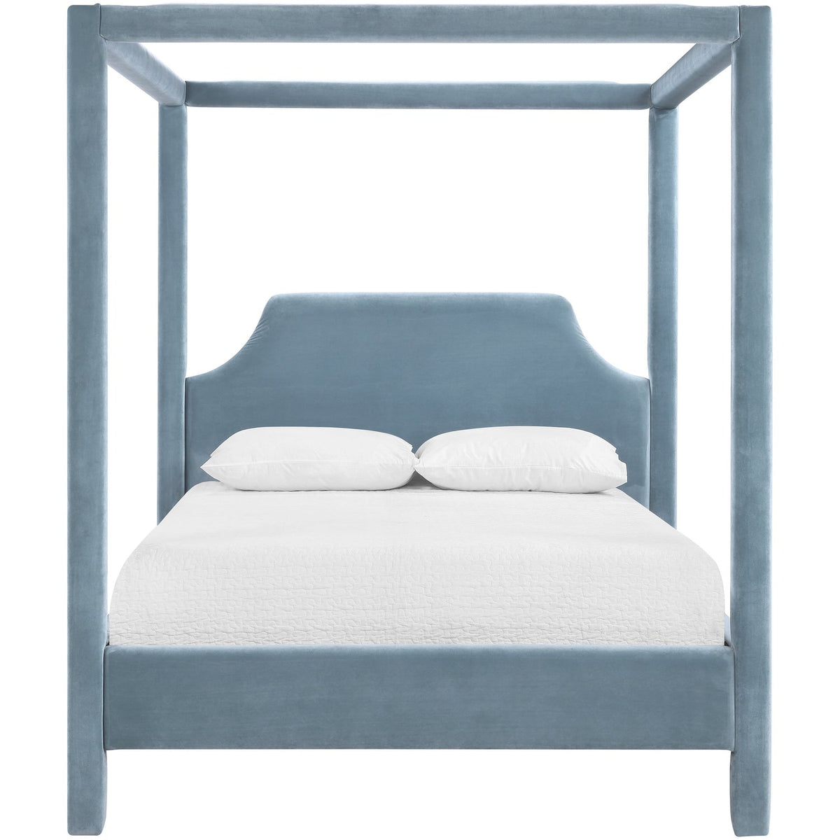 Dawson Light Blue Velvet Upholstered Bed