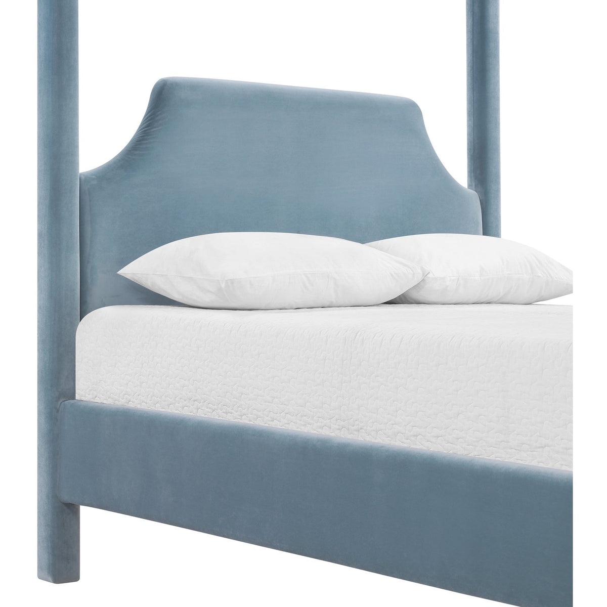 Dawson Light Blue Velvet Upholstered Bed