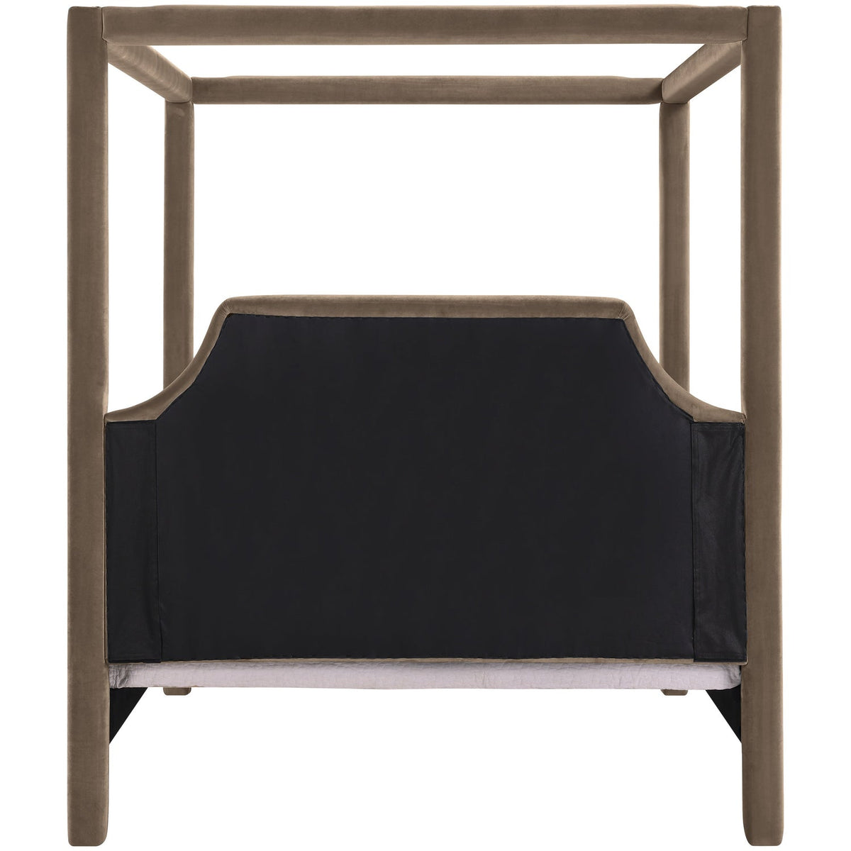 Dawson Taupe Velvet Upholstered Bed