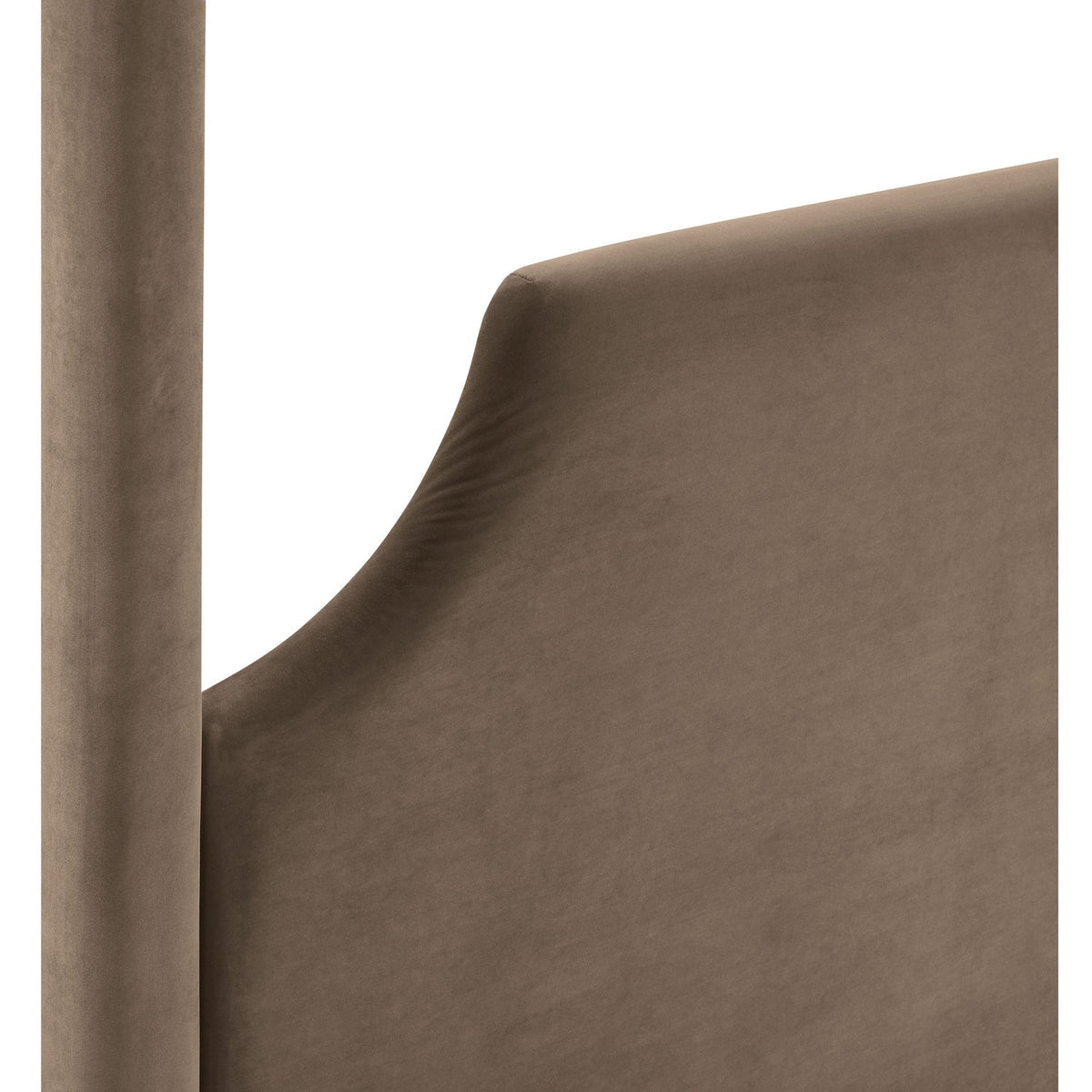 Dawson Taupe Velvet Upholstered Bed