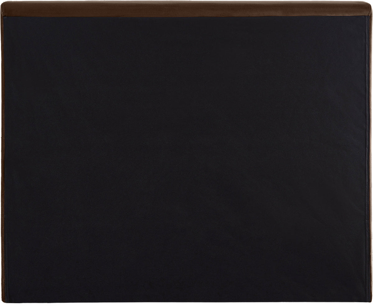 Dorian Brown Velvet Upholstered Bed