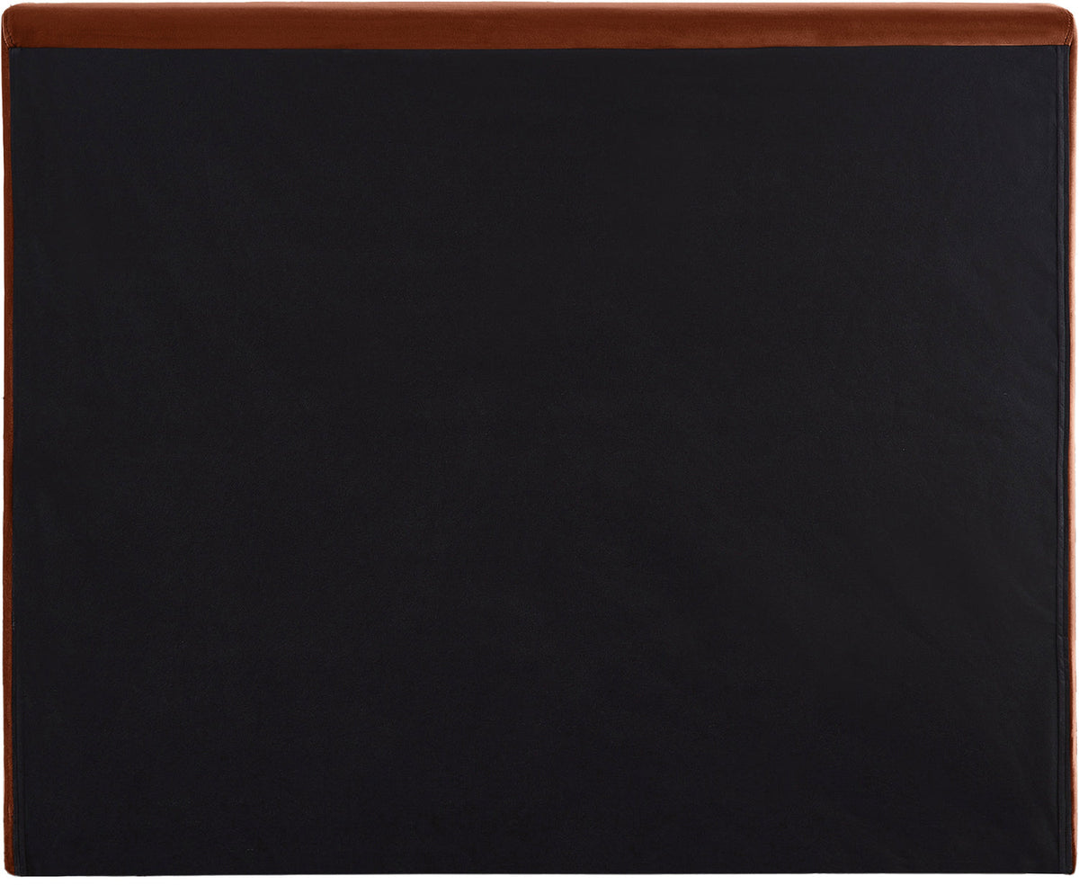 Dorian Cognac Velvet Upholstered Bed