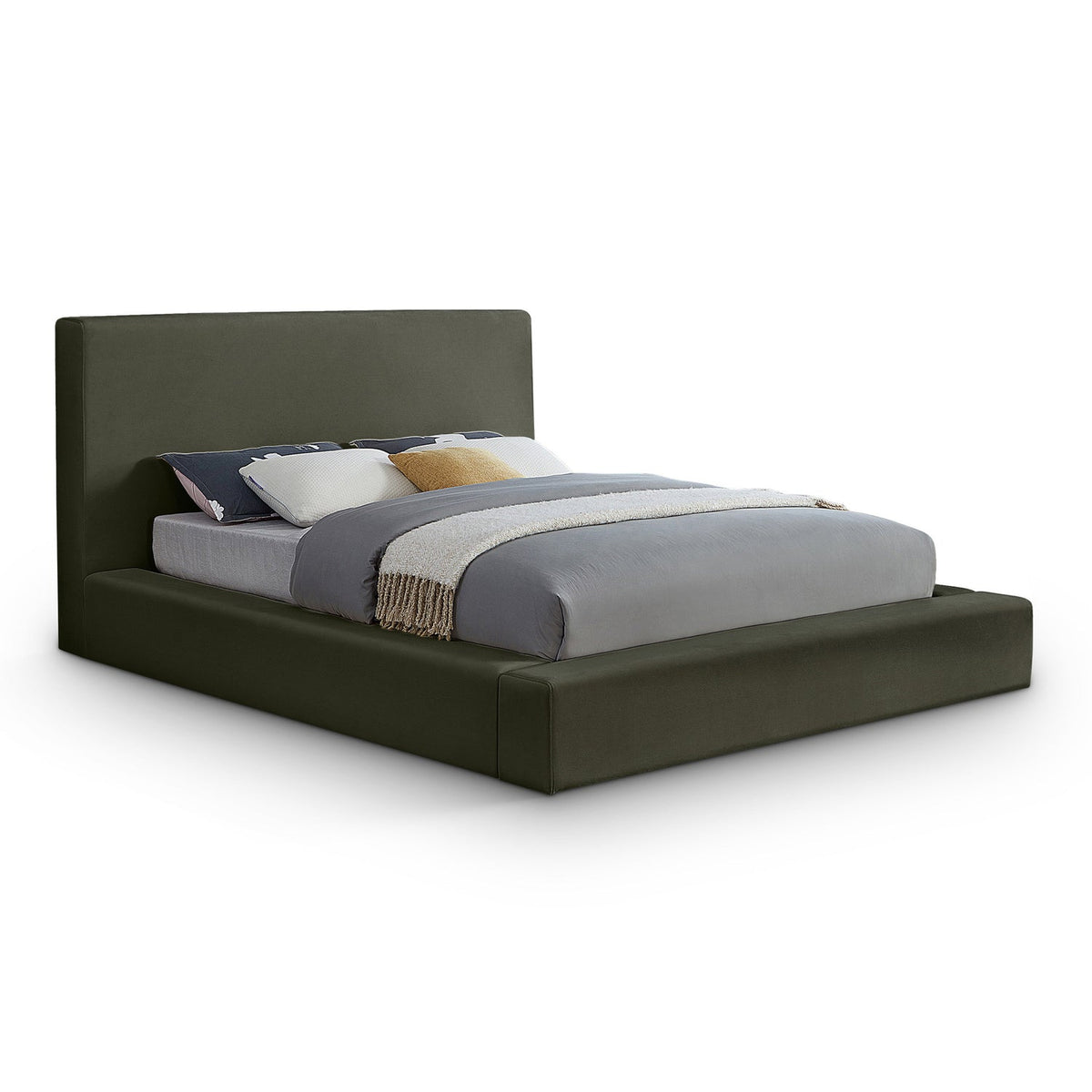 Dorian Green Velvet Upholstered Bed