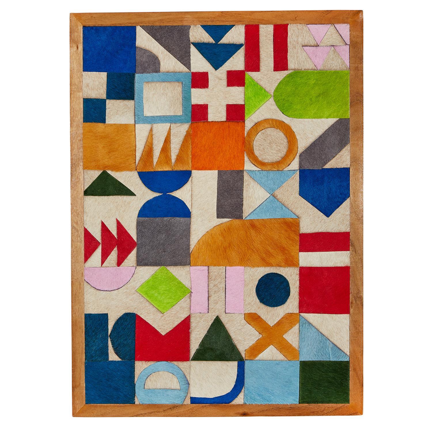 Abstracts Vibrant Color Patchwork Wall Art