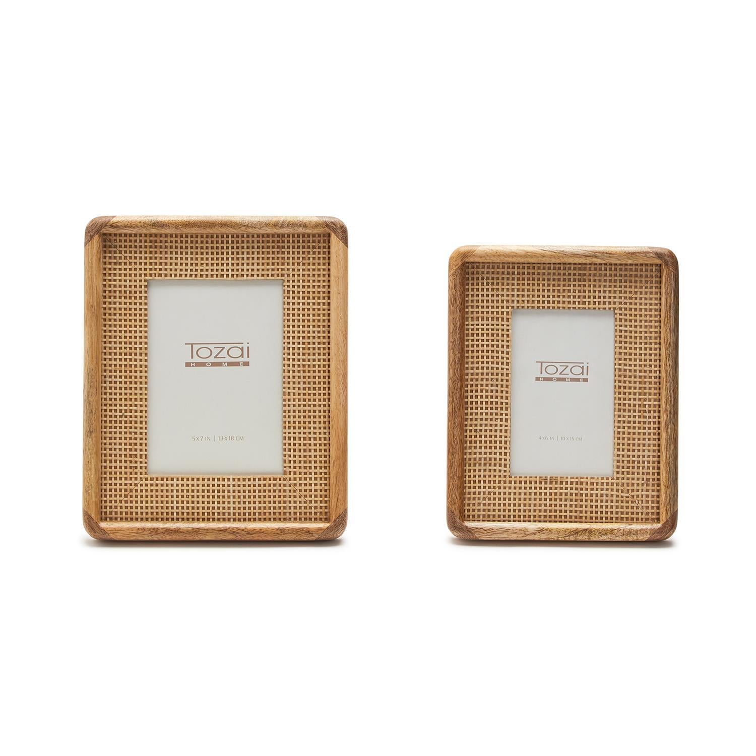 Cane Photo Frame Set of 2