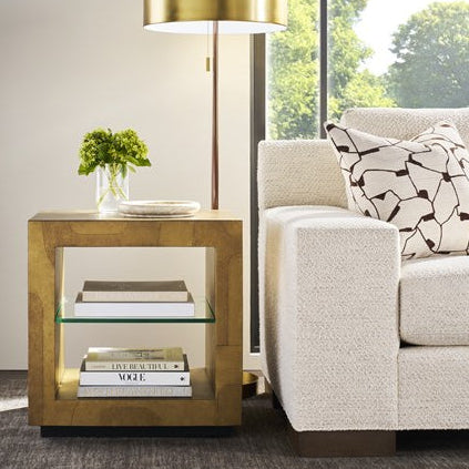 Vanguard Furniture Calder Dual Tone Brass Lamp Table