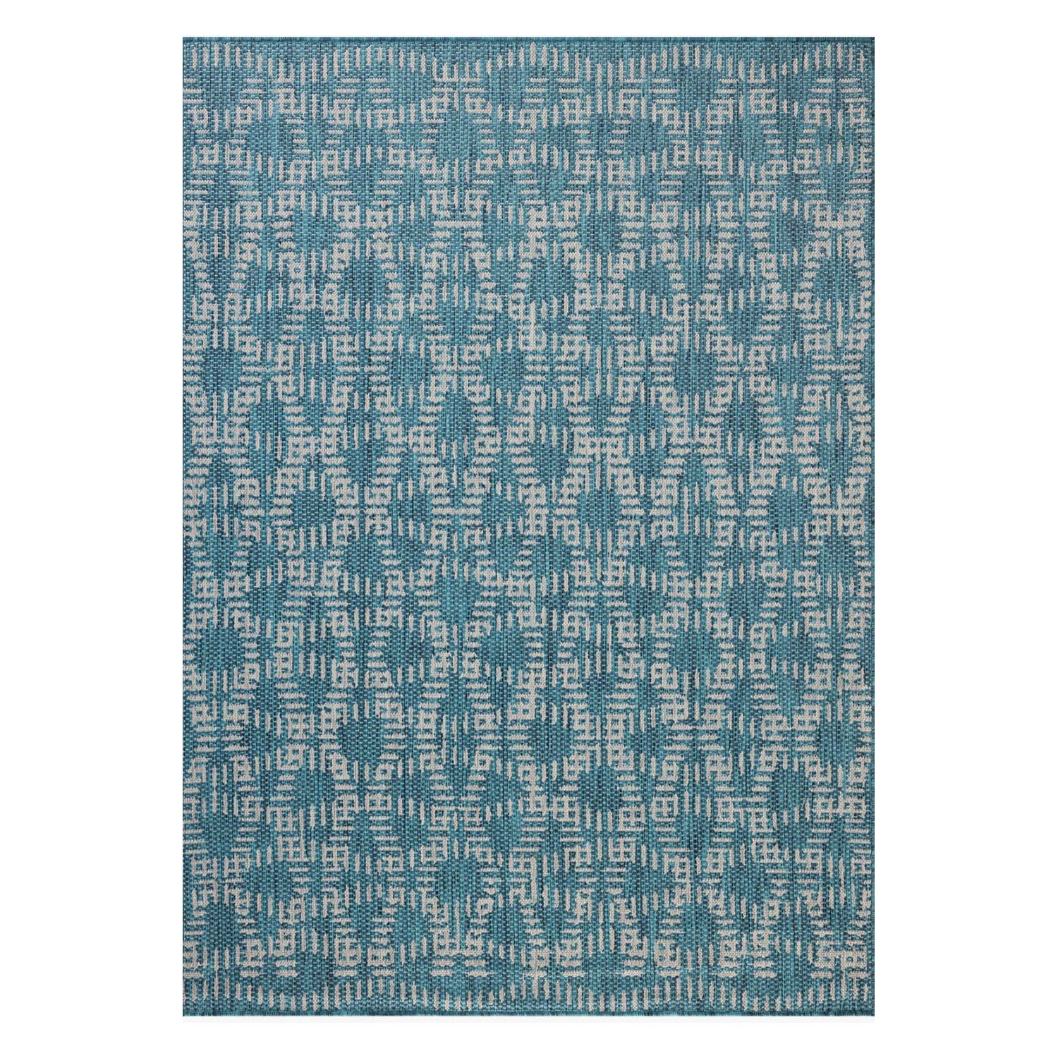 Loloi Easton Fog/Teal Indoor/Outdoor Rug