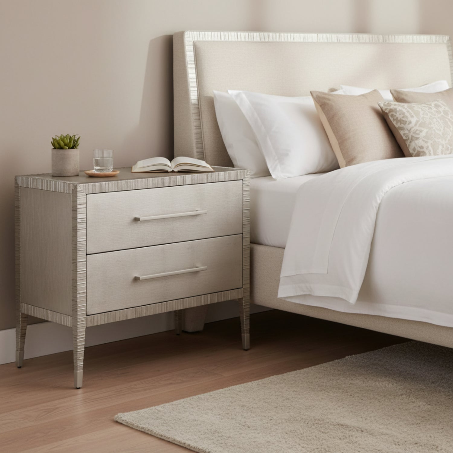 John Richard Carraway Silver Nightstand