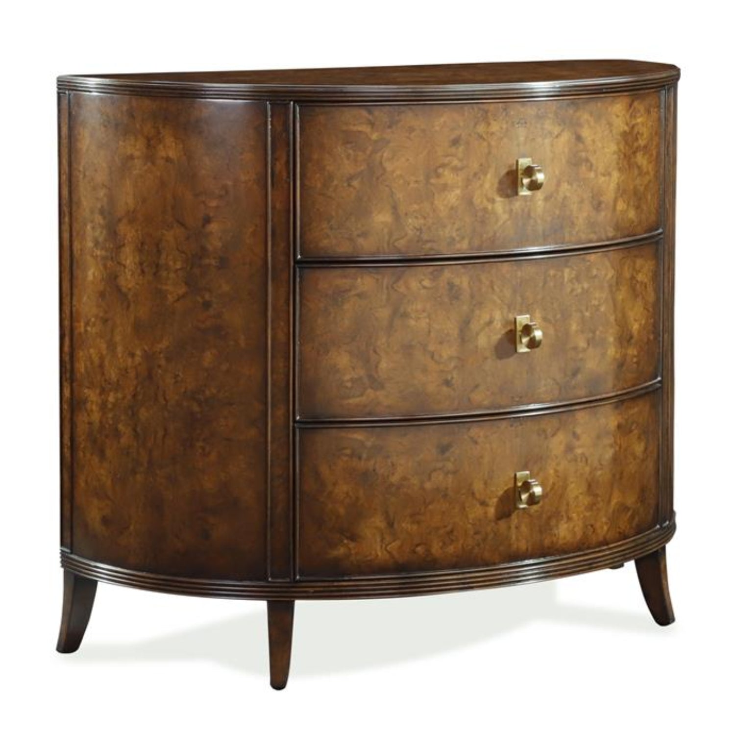 John Richard Sylvestre Walnut Three-Drawer Demilune