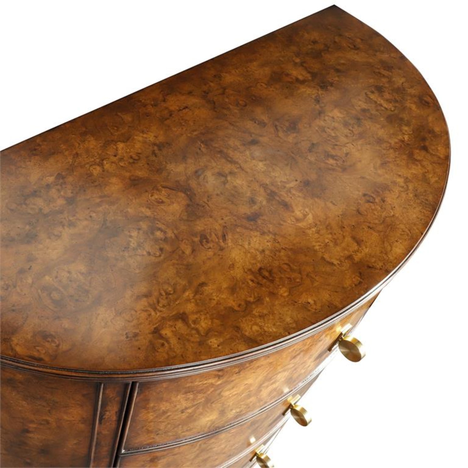 John Richard Sylvestre Walnut Three-Drawer Demilune