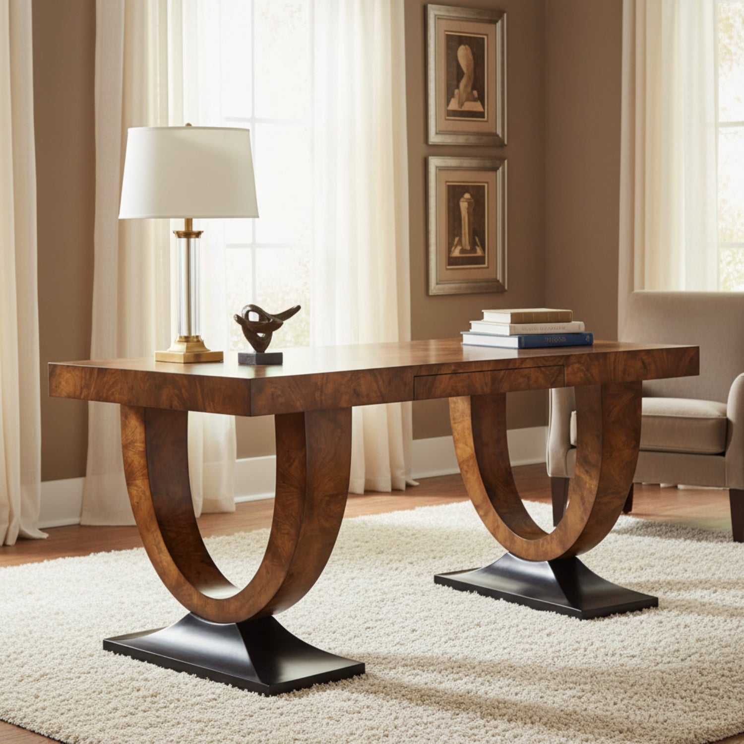 John Richard Curved Cerejeira Desk
