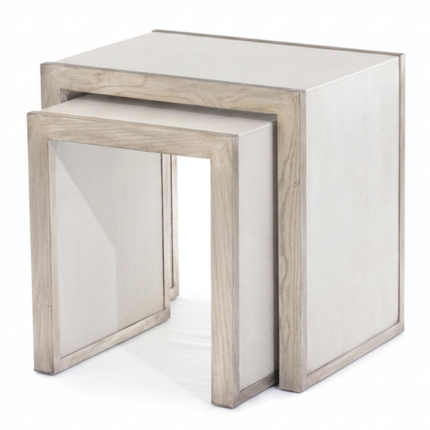 John Richard Takeley Nesting Table Set of 2 — in Antique Beluga finish