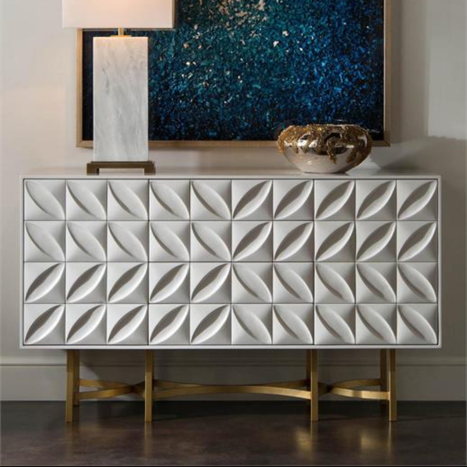 John Richard Ghost White Credenza