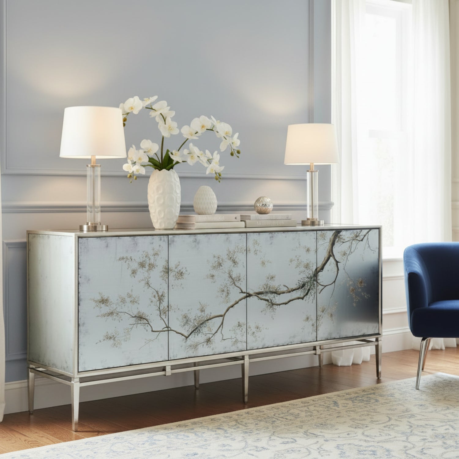 John Richard Falling Branch Four-Door Credenza