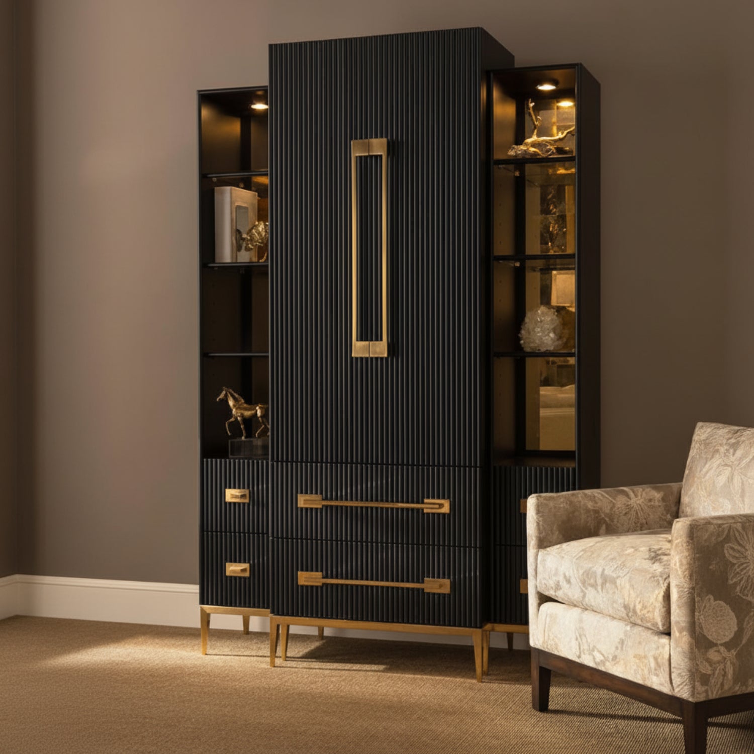 John Richard Black Satin Cabinet