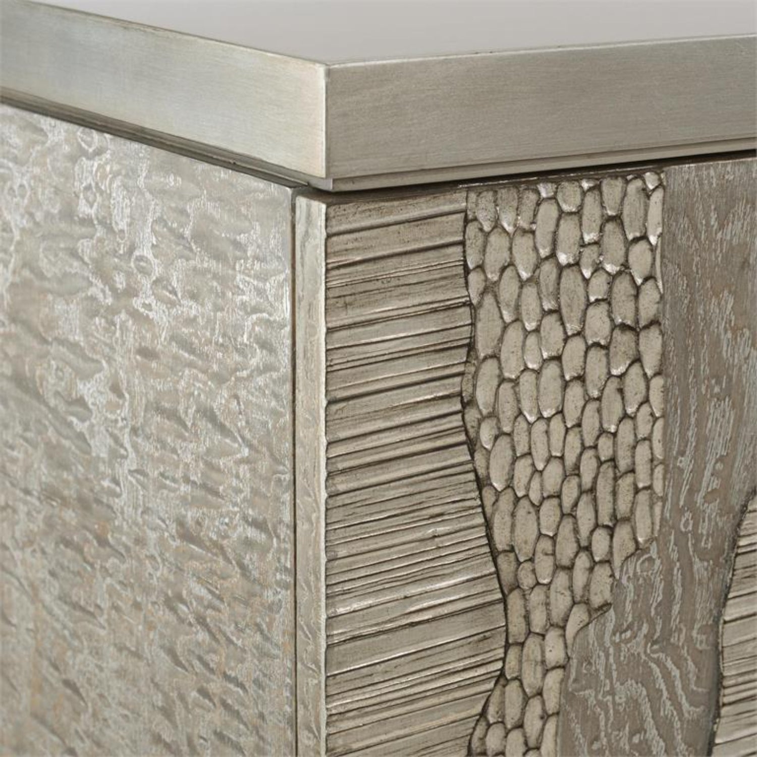 John Richard River's Edge Silver Four-Door Credenza