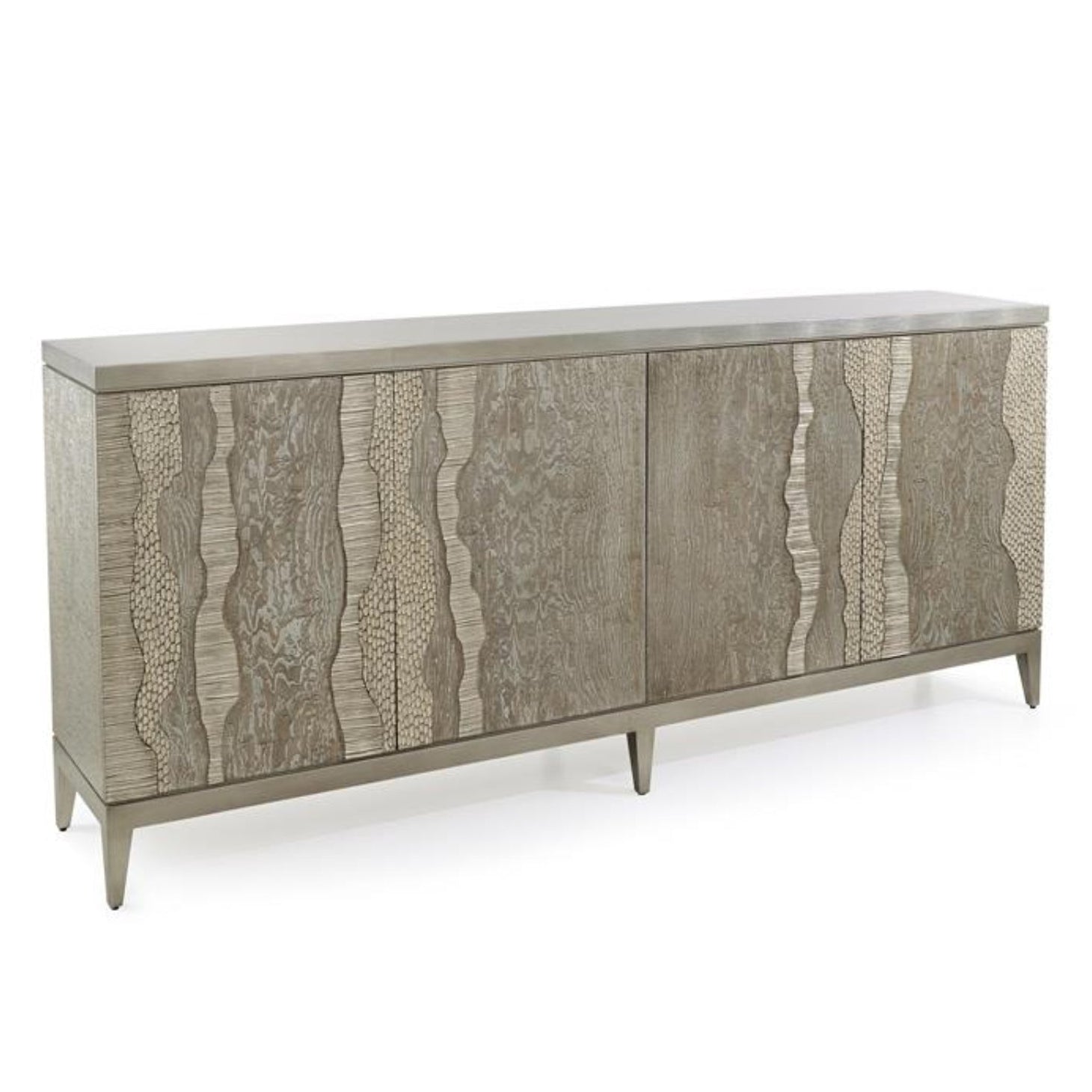 John Richard River's Edge Silver Four-Door Credenza