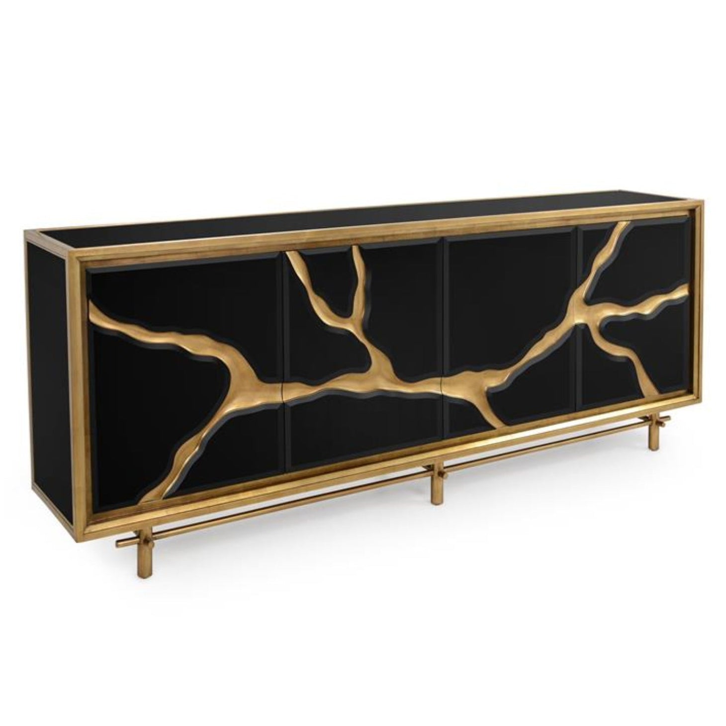 John Richard Ravine Black Four-Door Credenza