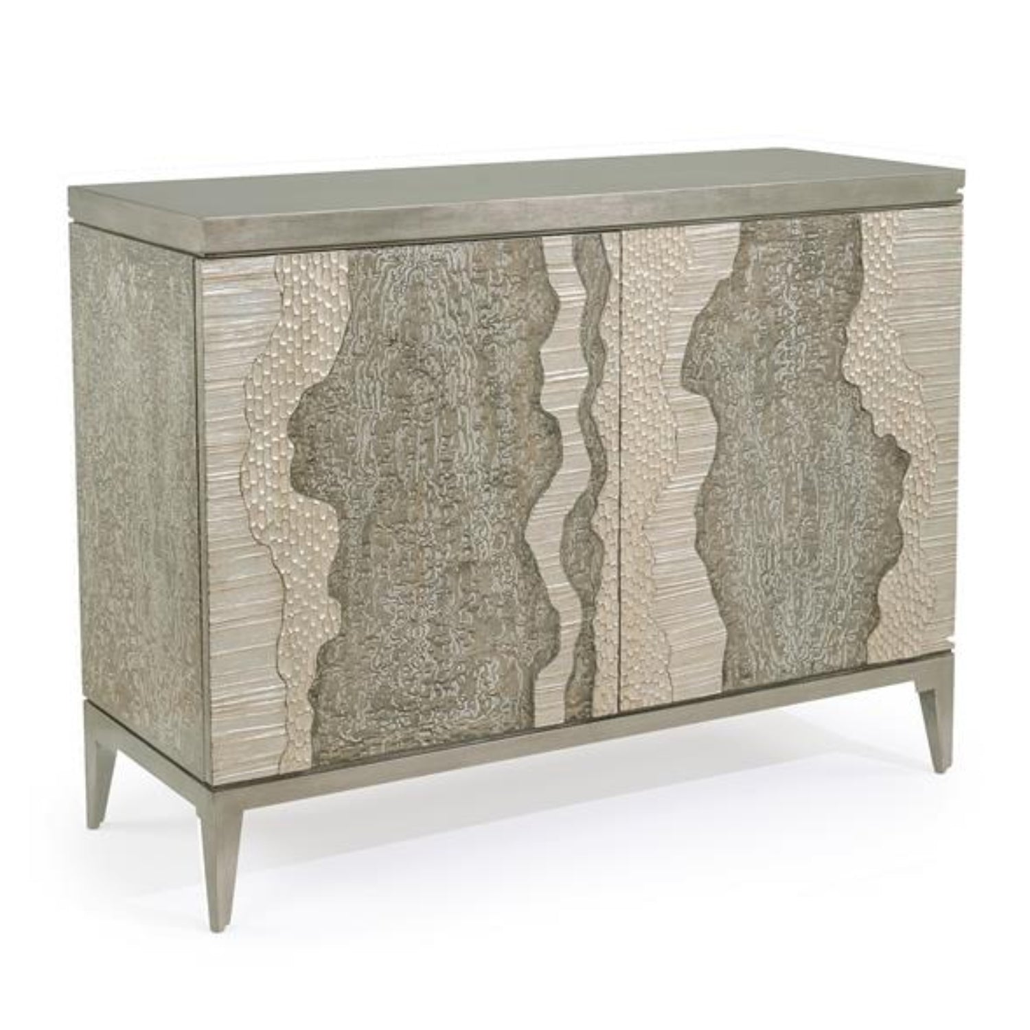 John Richard River's Edge Silver Two-Door Chest