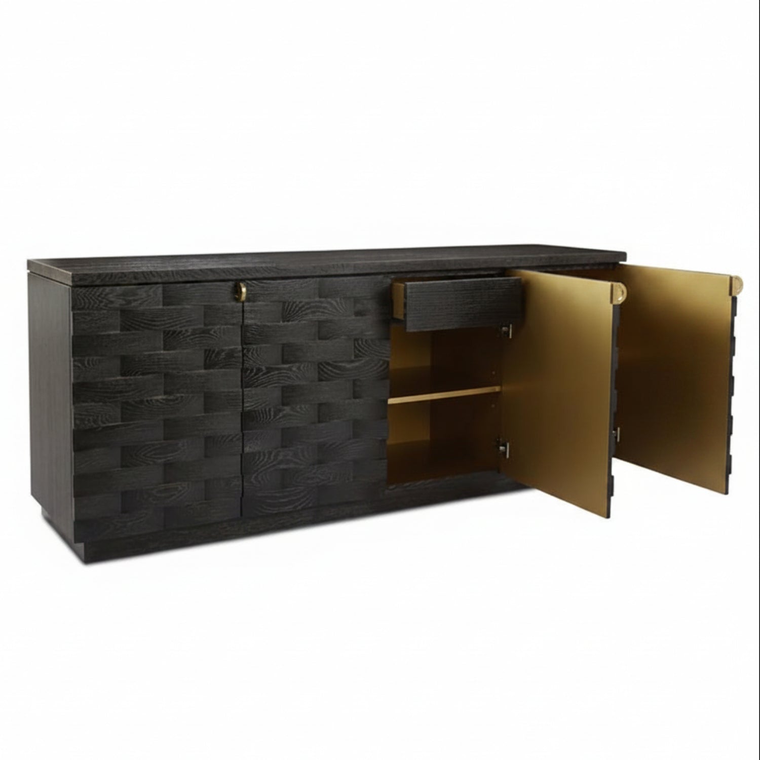 John Richard Tessere Black Four-Door Credenza