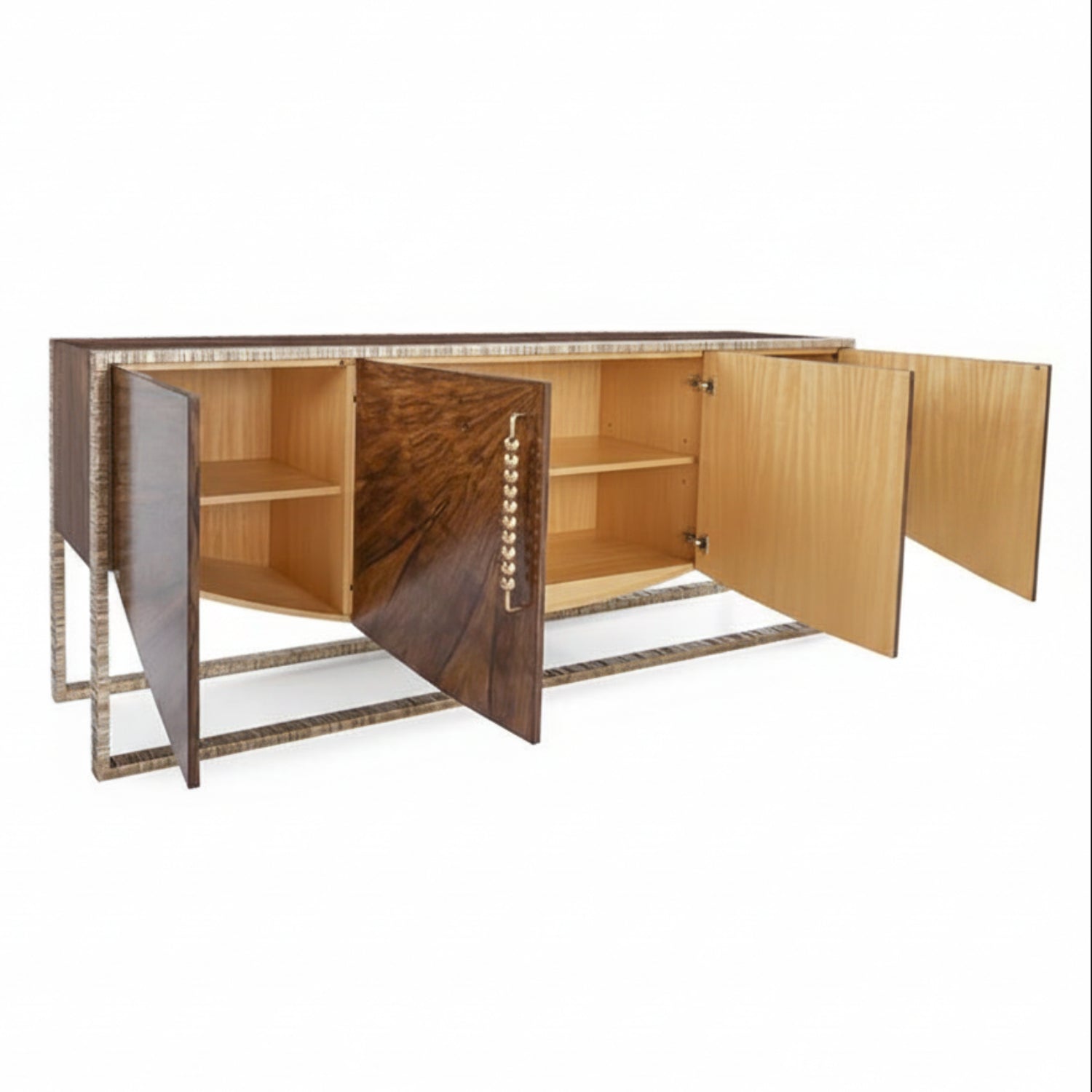 John Richard Korina Four-Door Credenza
