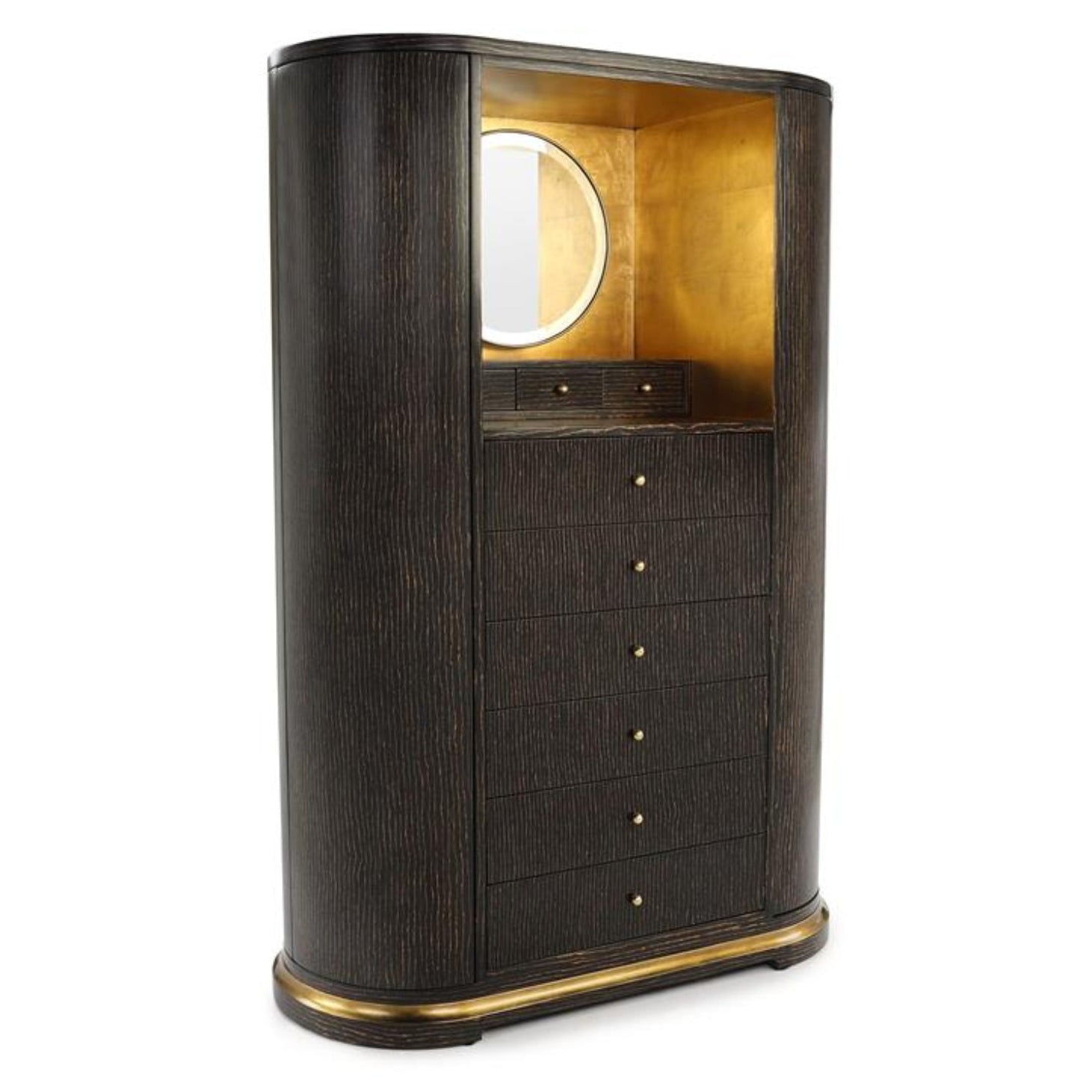John Richard Socialite Armoire — in Antique Gold finish
