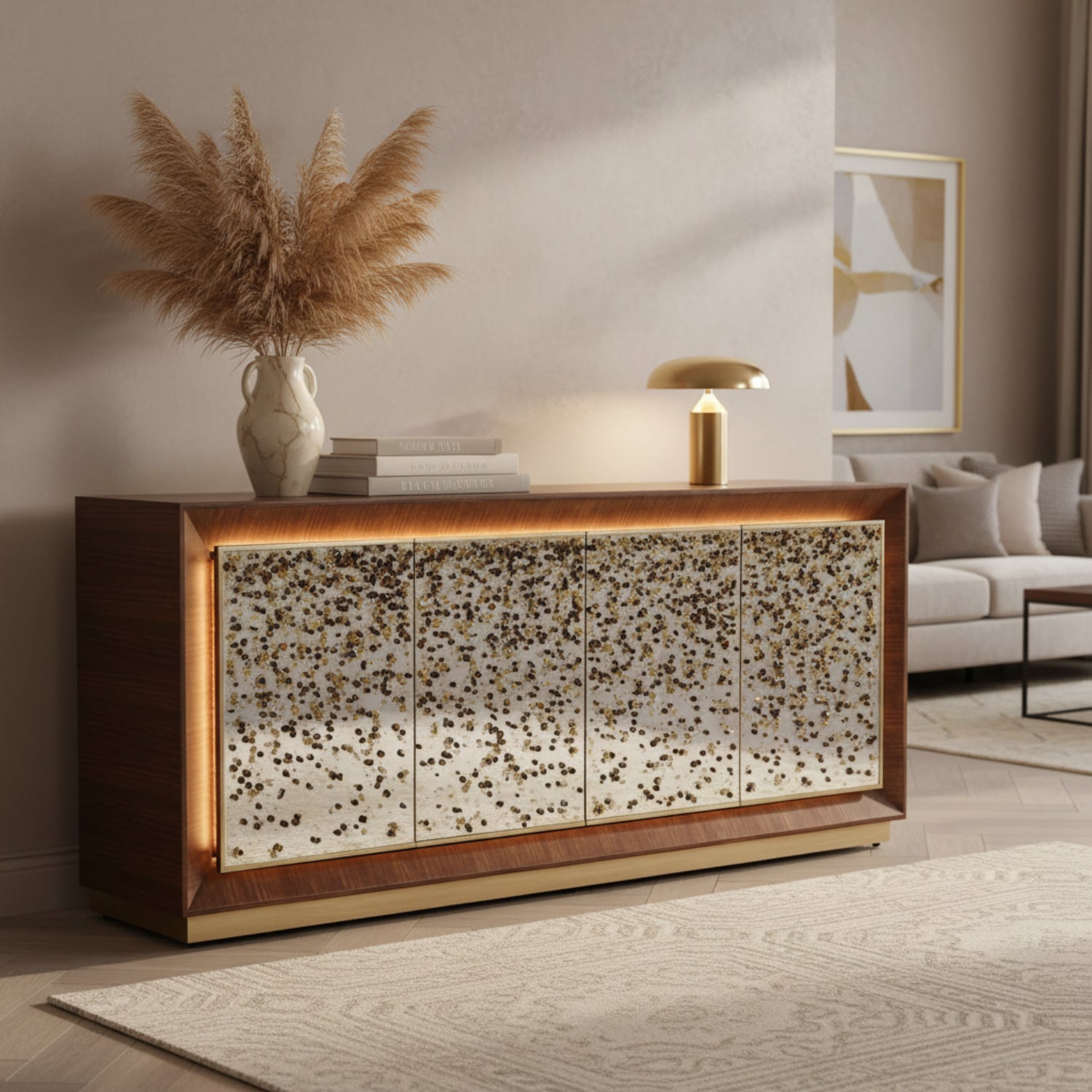 John Richard Macallan Four-Door Lighted Credenza