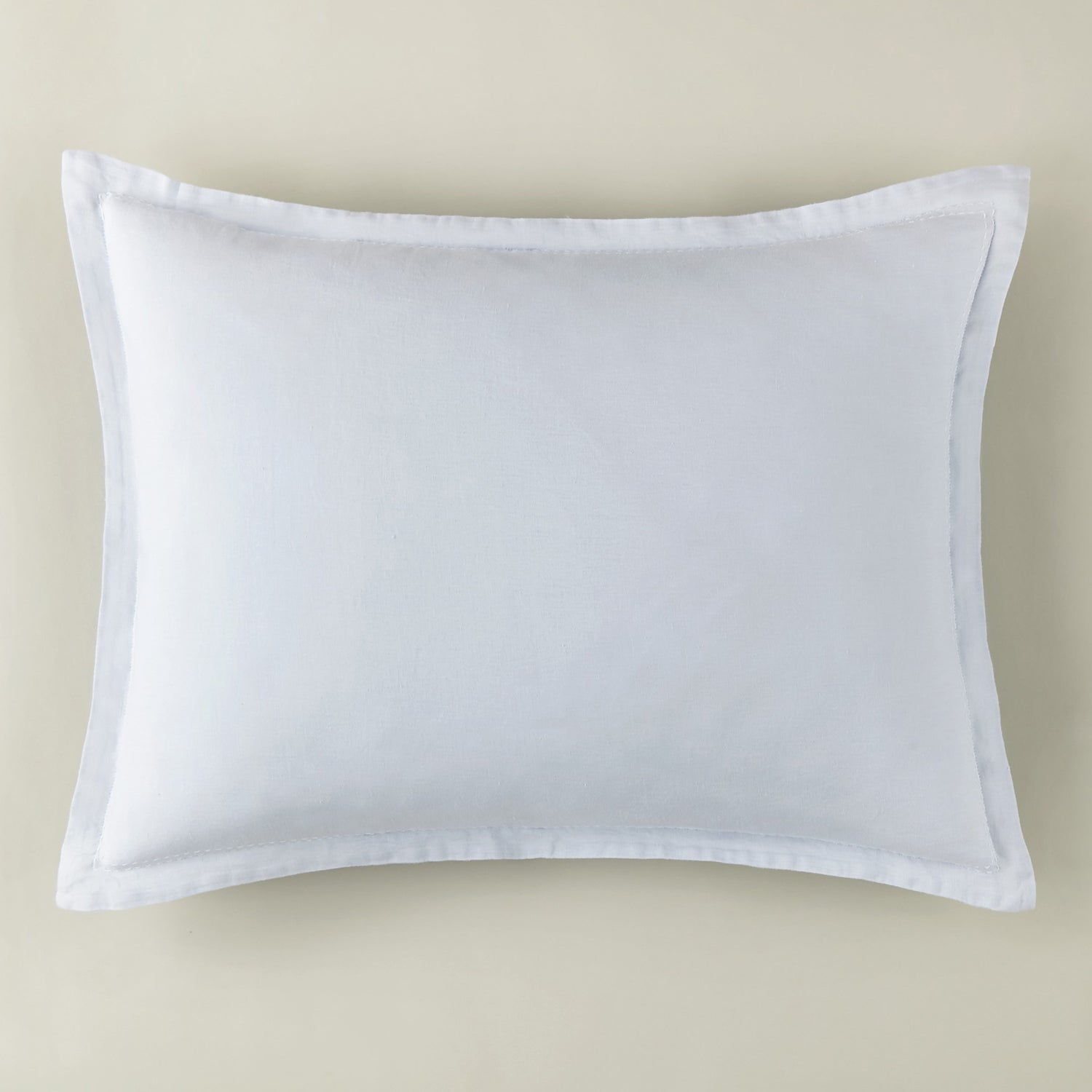Peacock Alley European washed linen pillow sham neatly presented product view