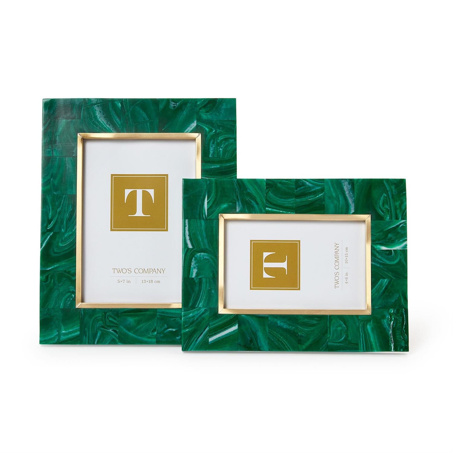 Malachite Photo Frame Set of 2