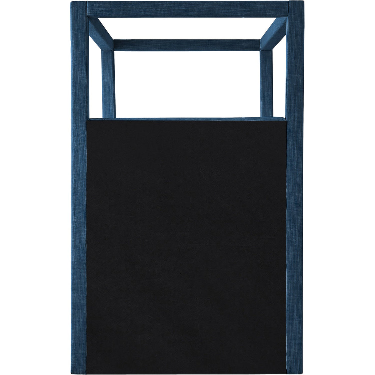 Emerson Navy Linen Textured Fabric Upholstered Bed