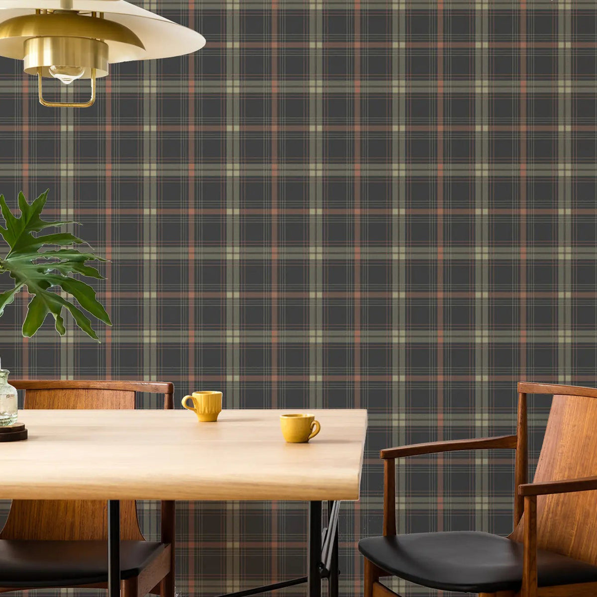 Mitchell Black English Check Wallpaper