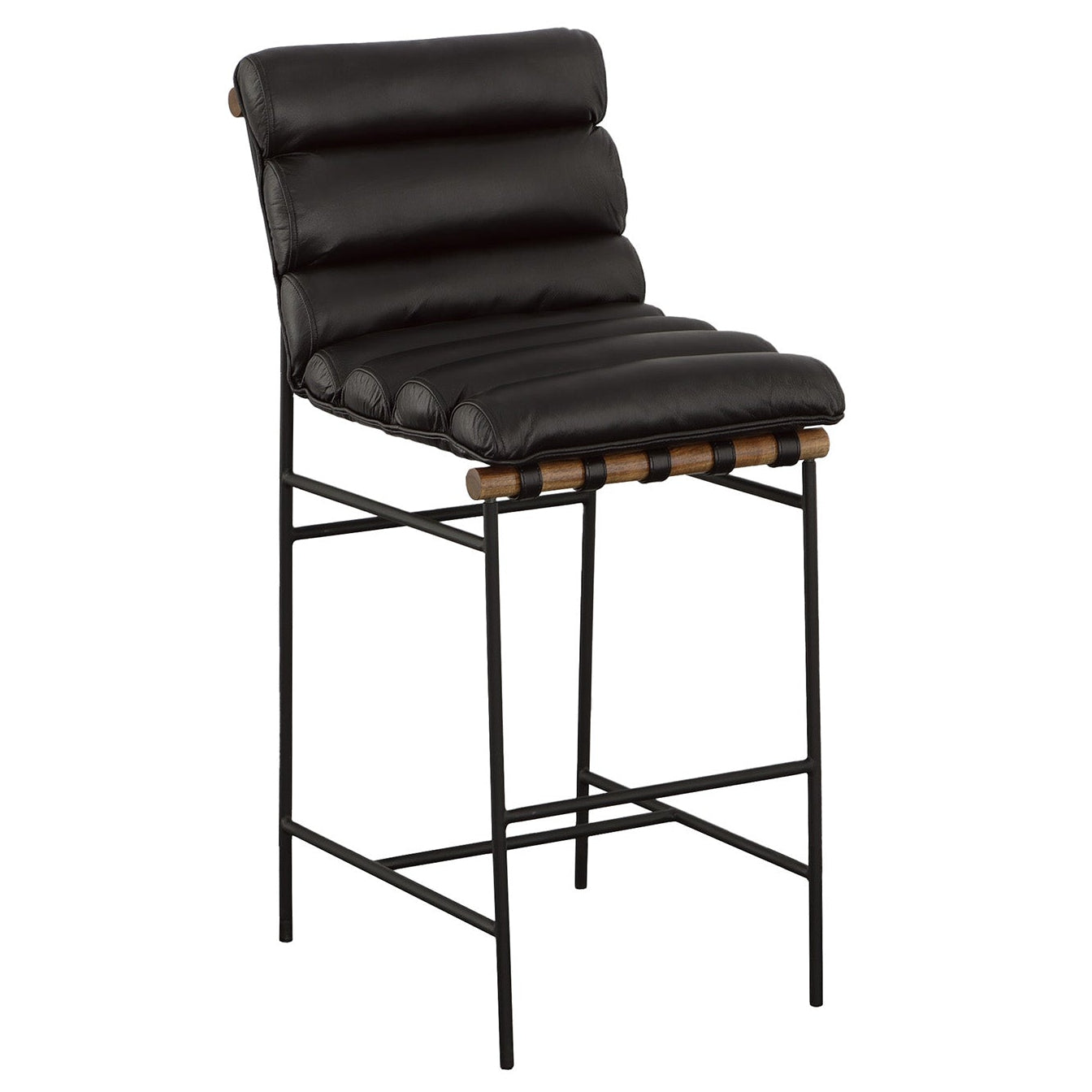 Fairfield Chair The Leather Reserve Luca Black Bar Stool Set of 2
