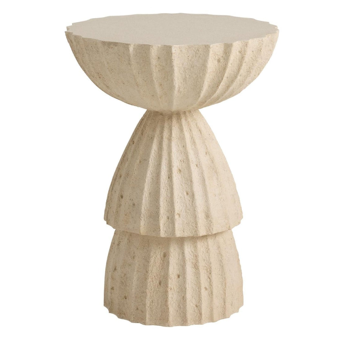Arteriors Nereo Chiseled Concrete Outdoor Accent Table