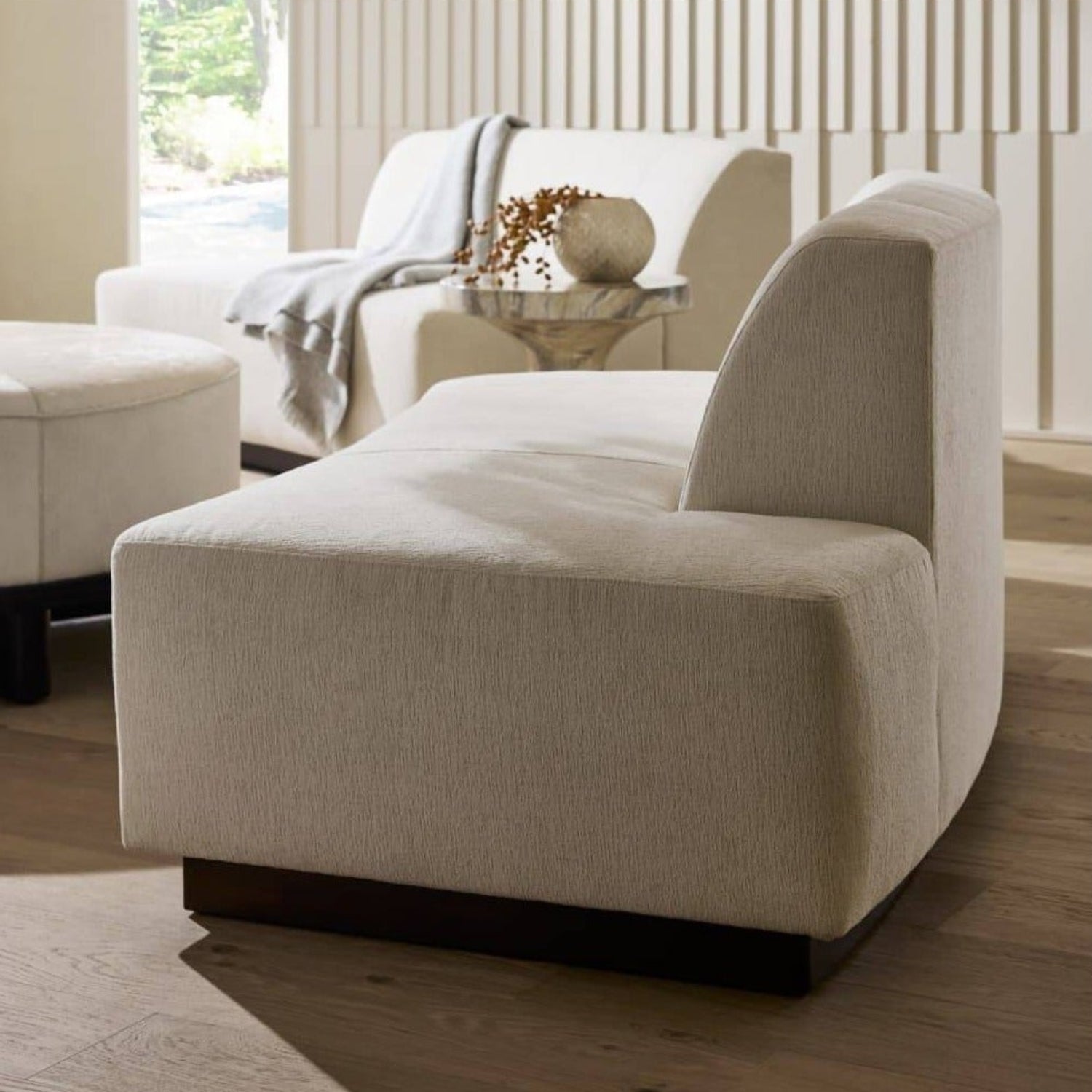 Arteriors Islander Vanilla Performance Boucle Left Sofa