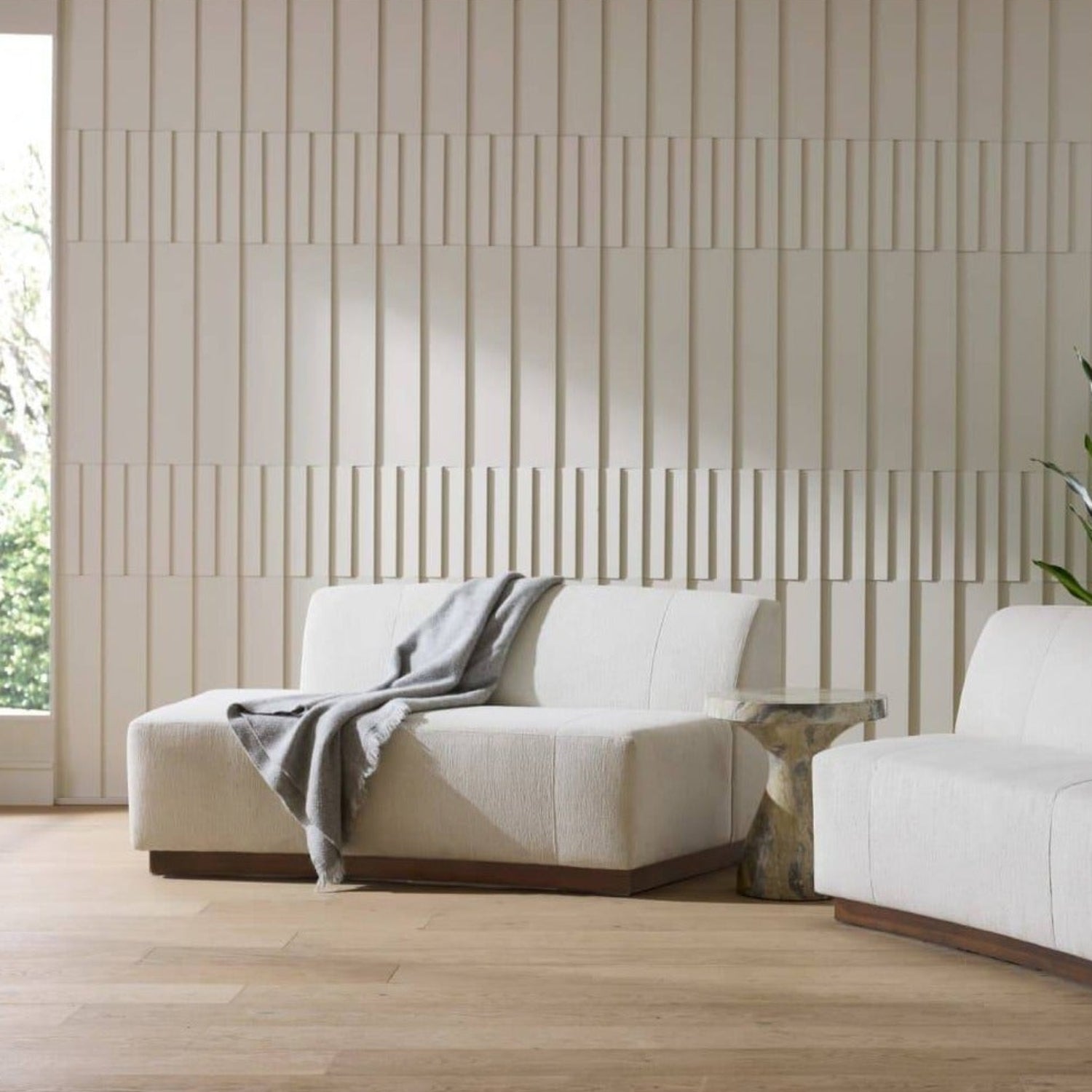 Arteriors Islander Vanilla Performance Boucle Right Sofa