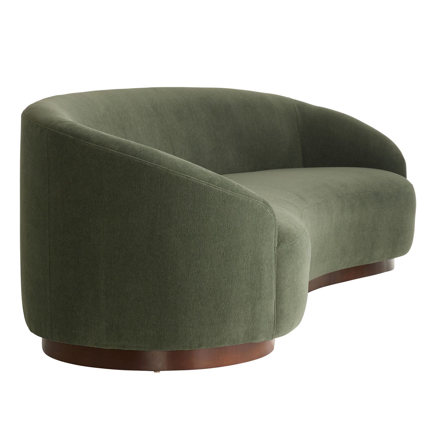 Arteriors Turner Pine Chenille Dark Walnut Sofa