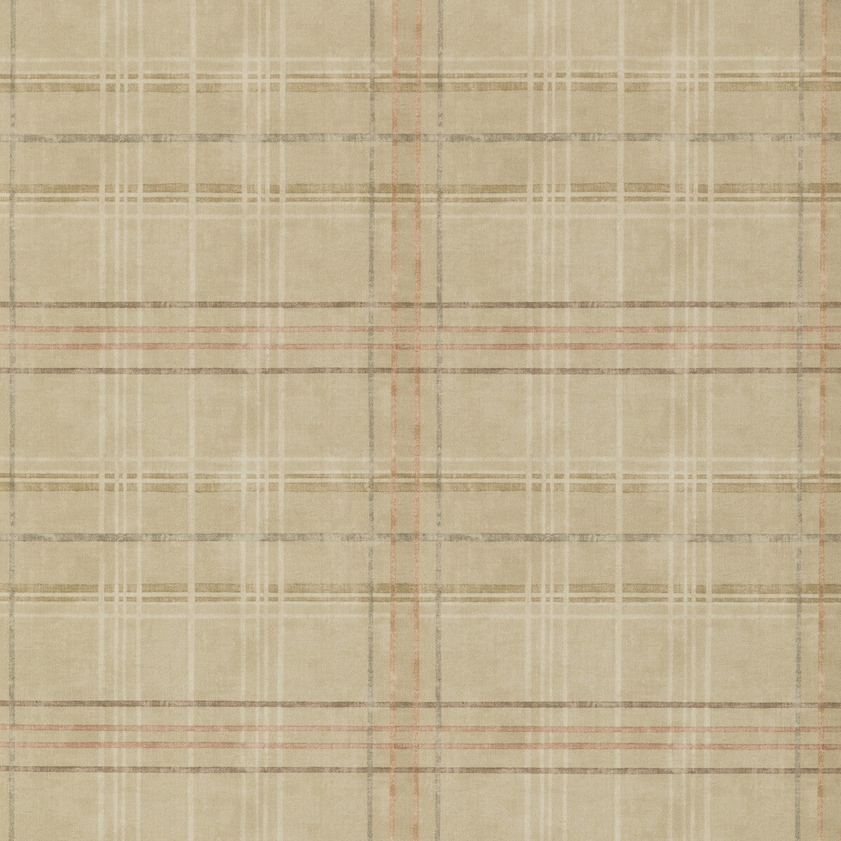Mulberry Shetland Plaid Sand Wallpaper
