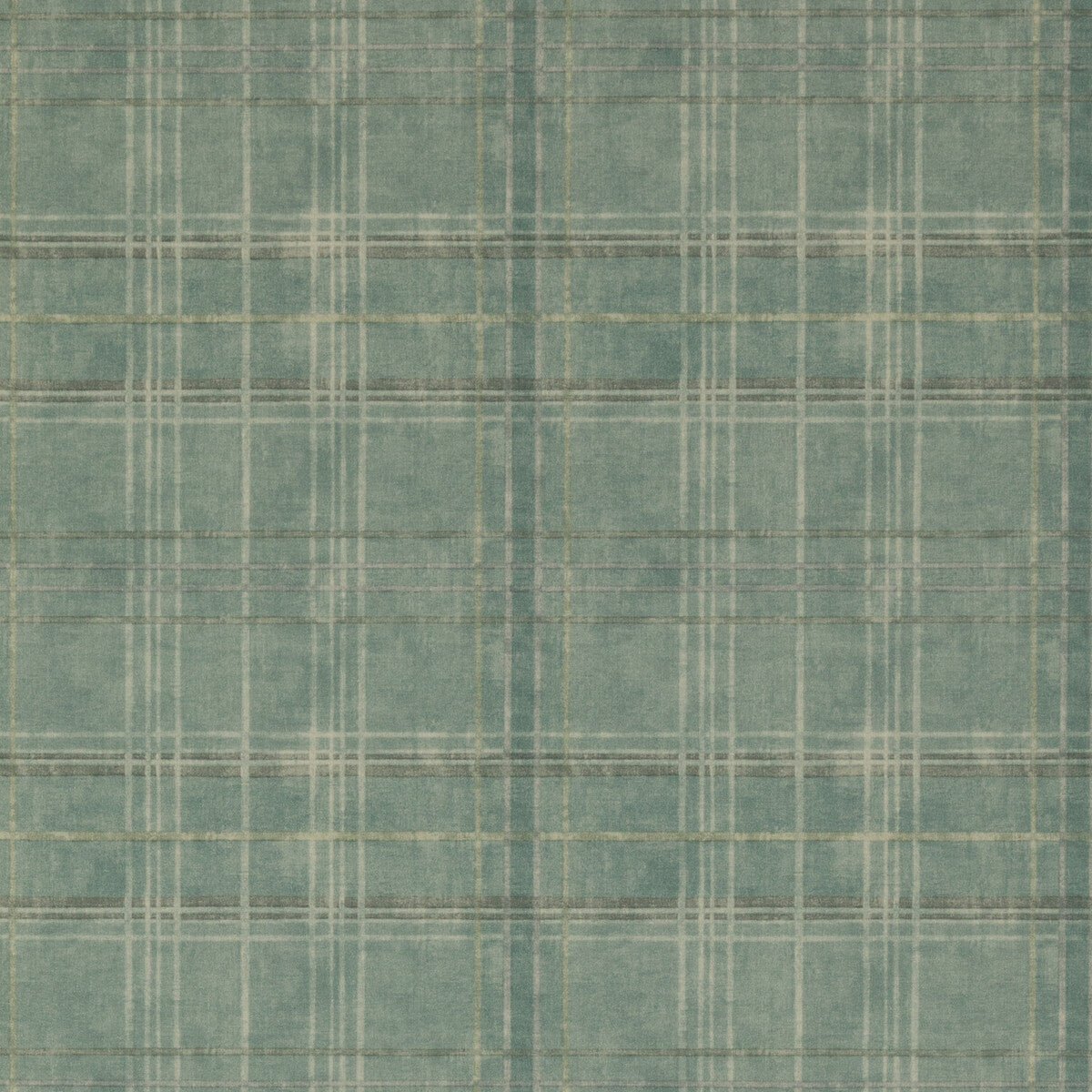 Mulberry Shetland Plaid Teal Wallpaper