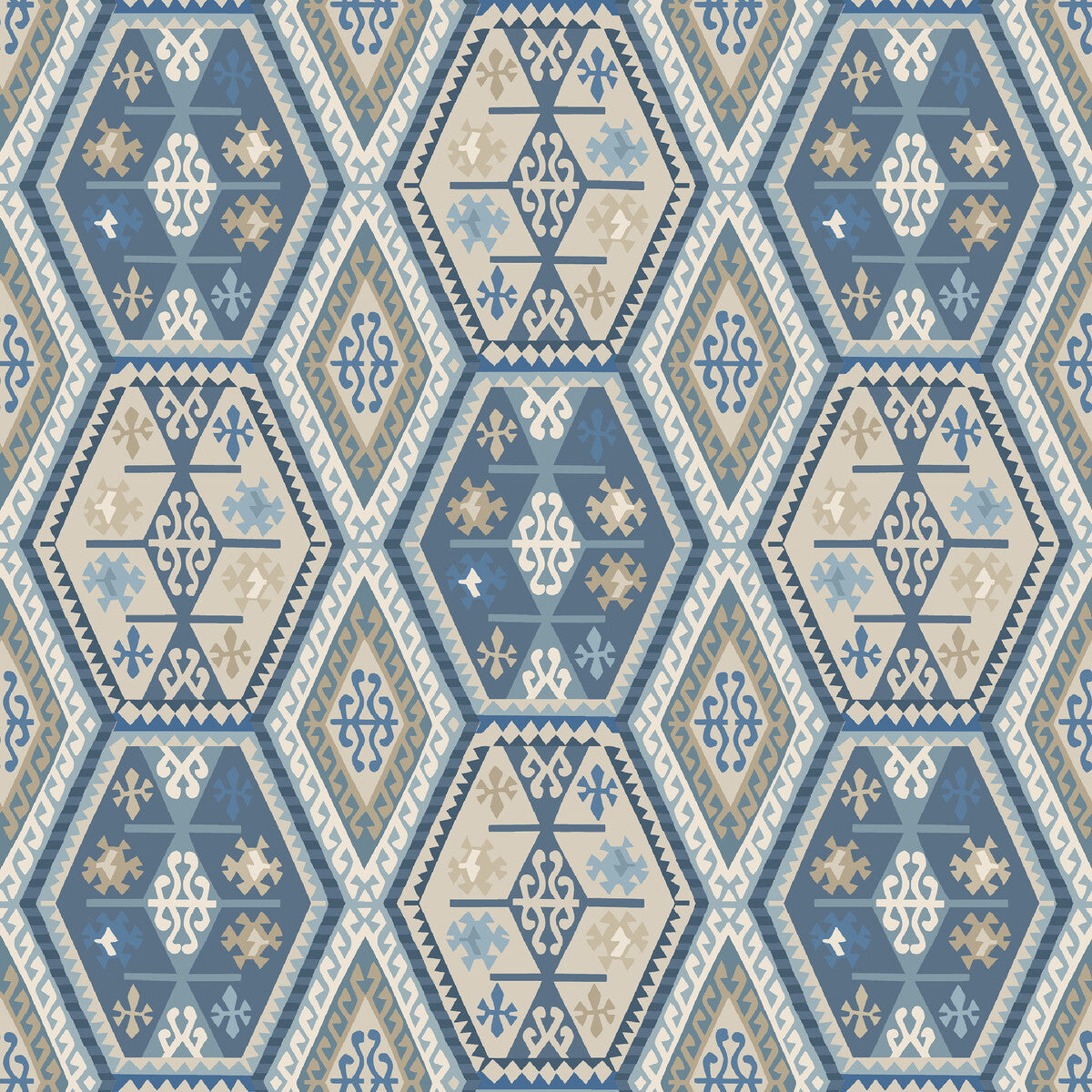 Mulberry Buckland Blue Wallpaper