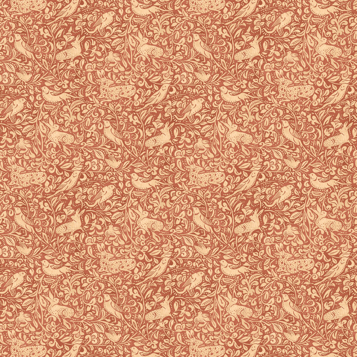 Mulberry Hedgerow Russet Wallpaper