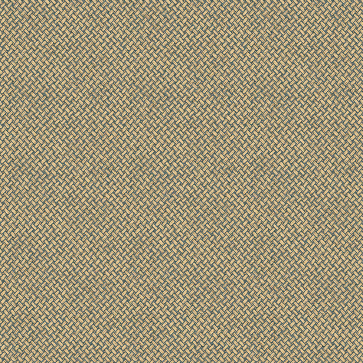 Mulberry Basketweave Teal Wallpaper