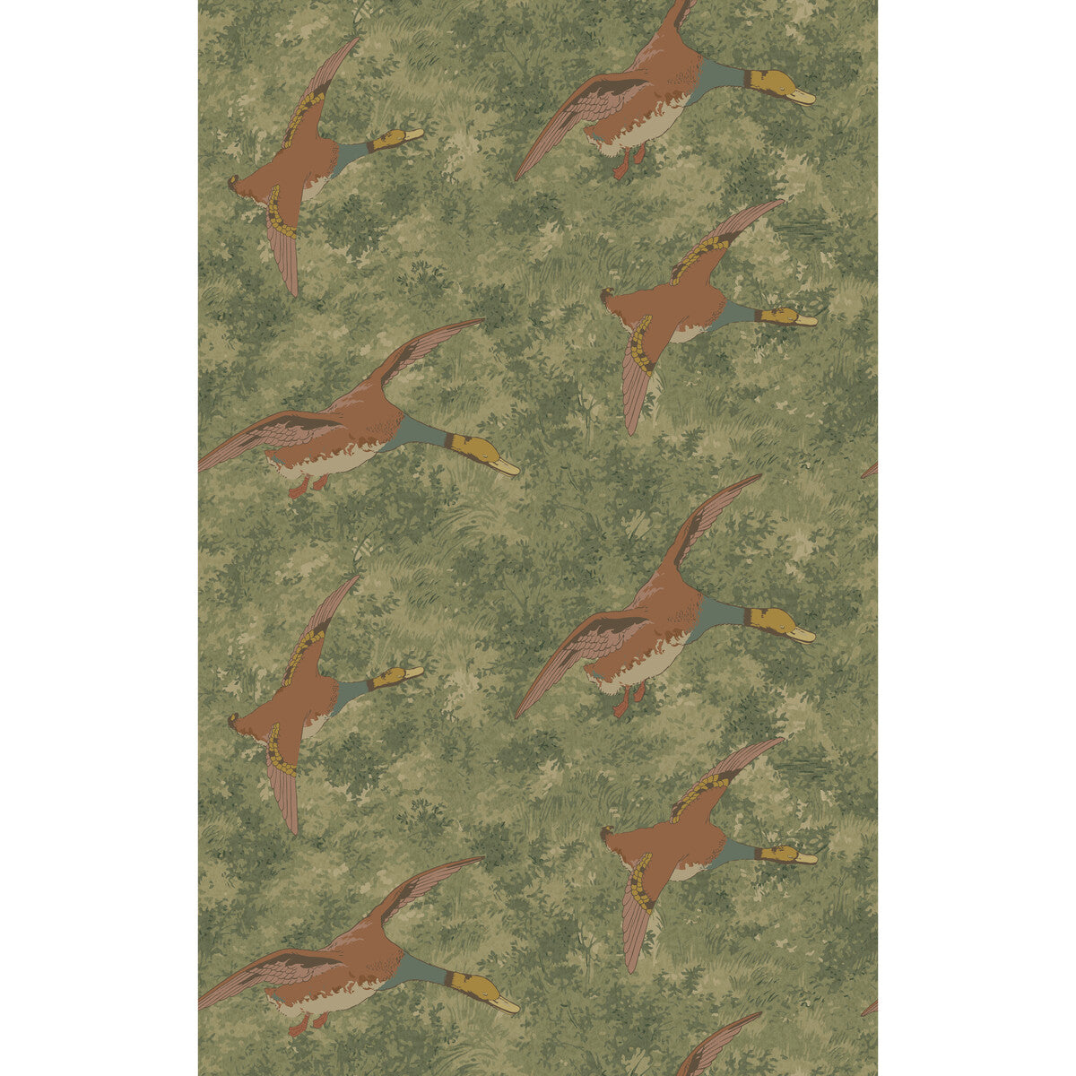 Mulberry Forest Ducks Lovat Wallpaper