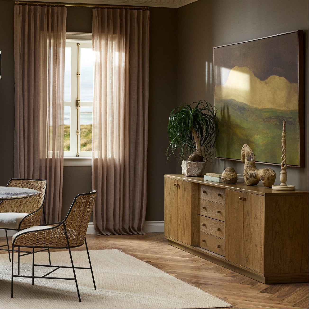 Four Hands Daxon Sandy Mindi Sideboard - styled room scene 2