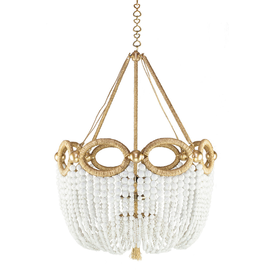 Ro Sham Beaux Fiona White Swirl Chandelier